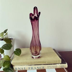 Vintage tooled glass vase